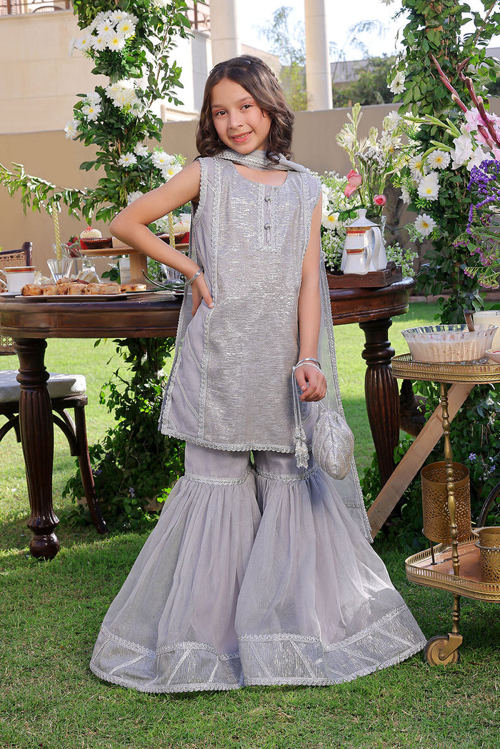 Sterling Silver Shimmer Festive Gharara Set