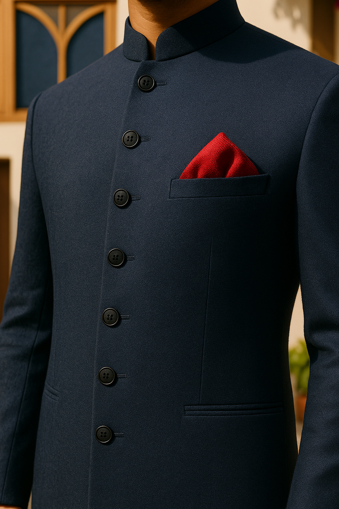 Blue Plain Sherwani