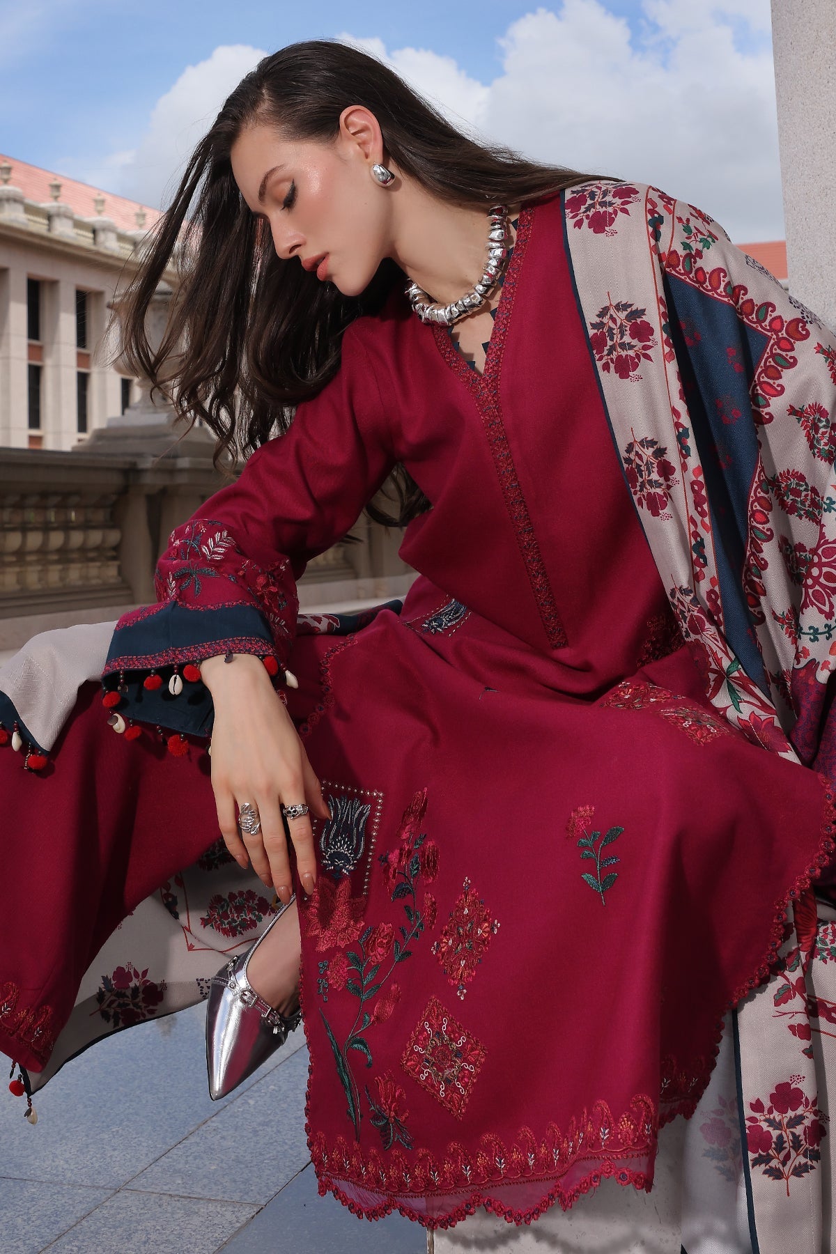 3-PC Unstitched Peach Leather Collection PSW6-23