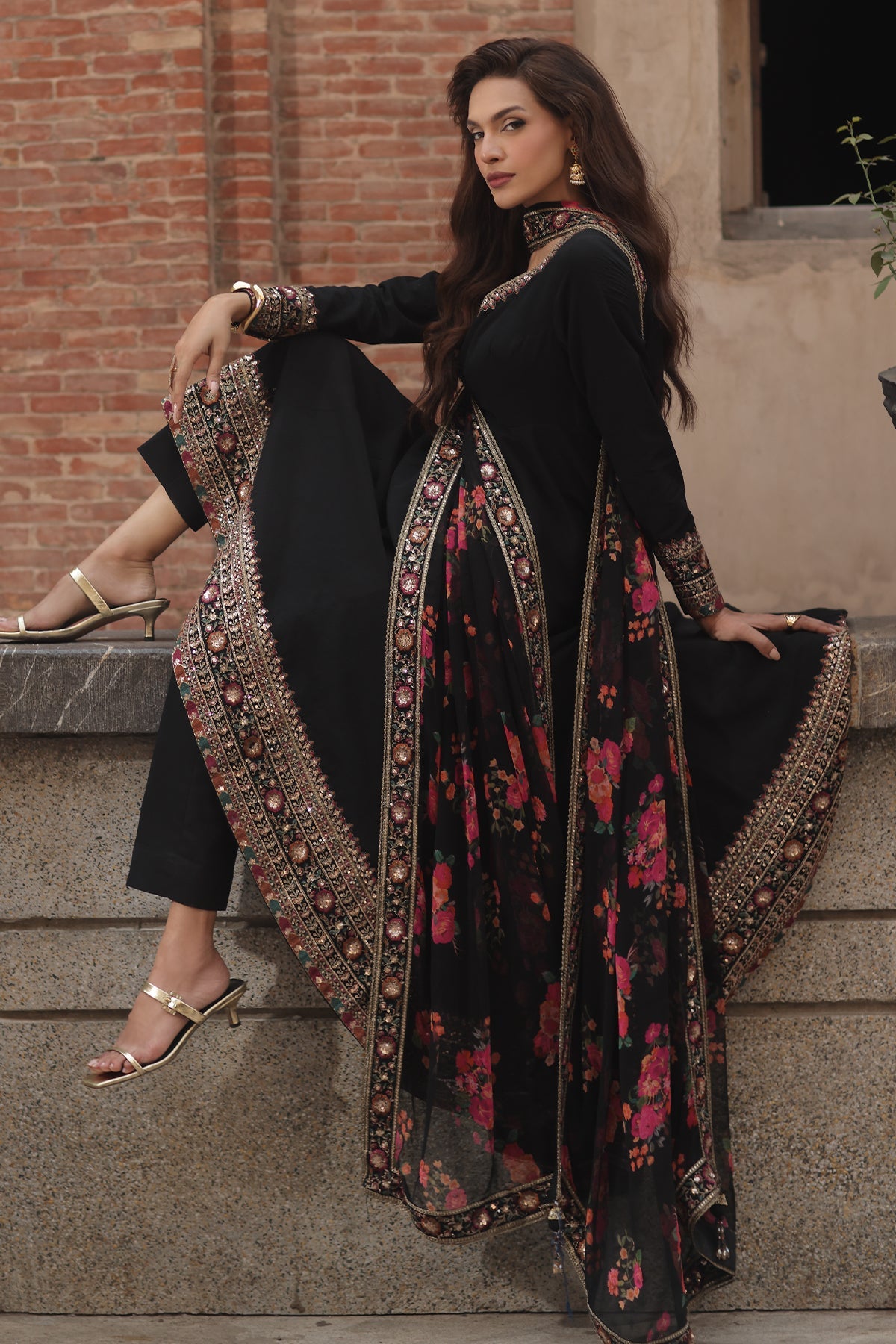 3 Pcs Stitched Raw Silk Pishwas CMA-6-430