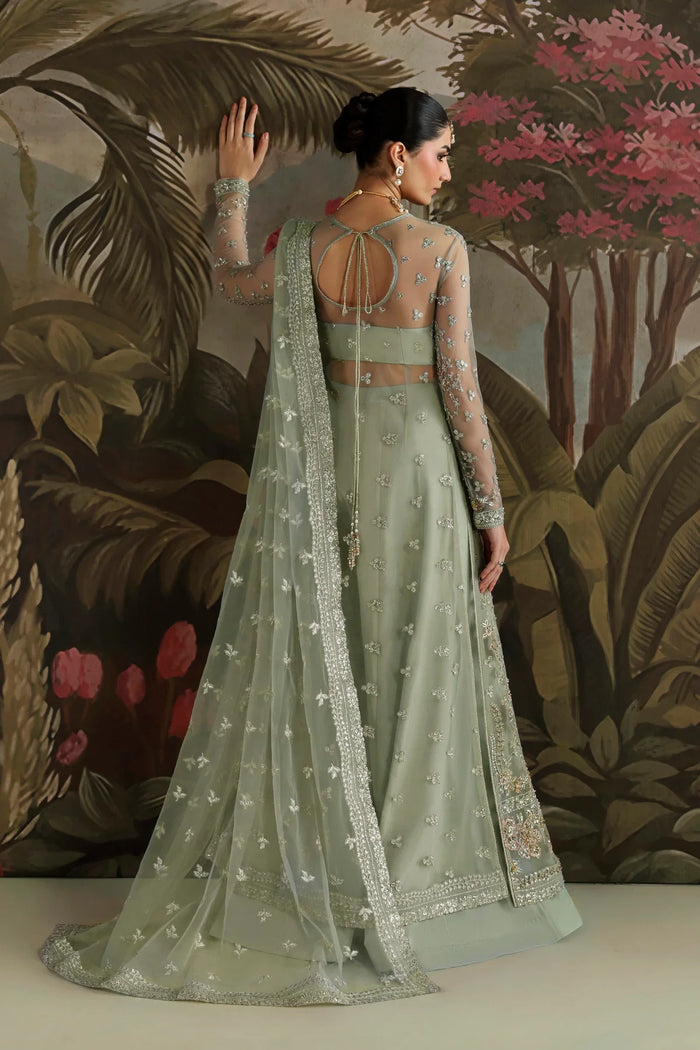 Zohal by Akbar Aslam | Pakistani Designer Suit with Net Embroidery & Hand-Embellishment