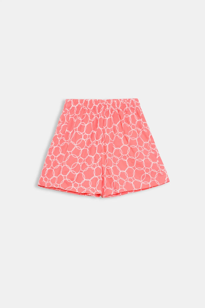 Red Embroidered Top & Shorts Co-ord Set