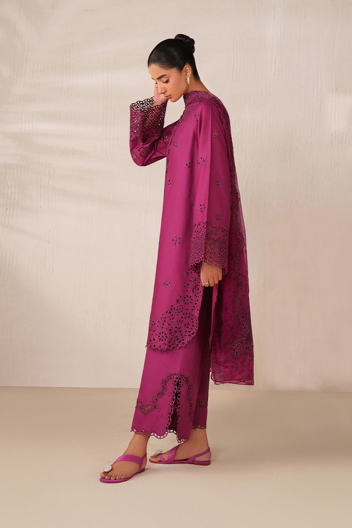 UE-593 Embroidered Textured Lawn
