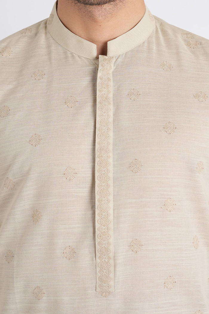 Embroidered-Kurta-L-Stone