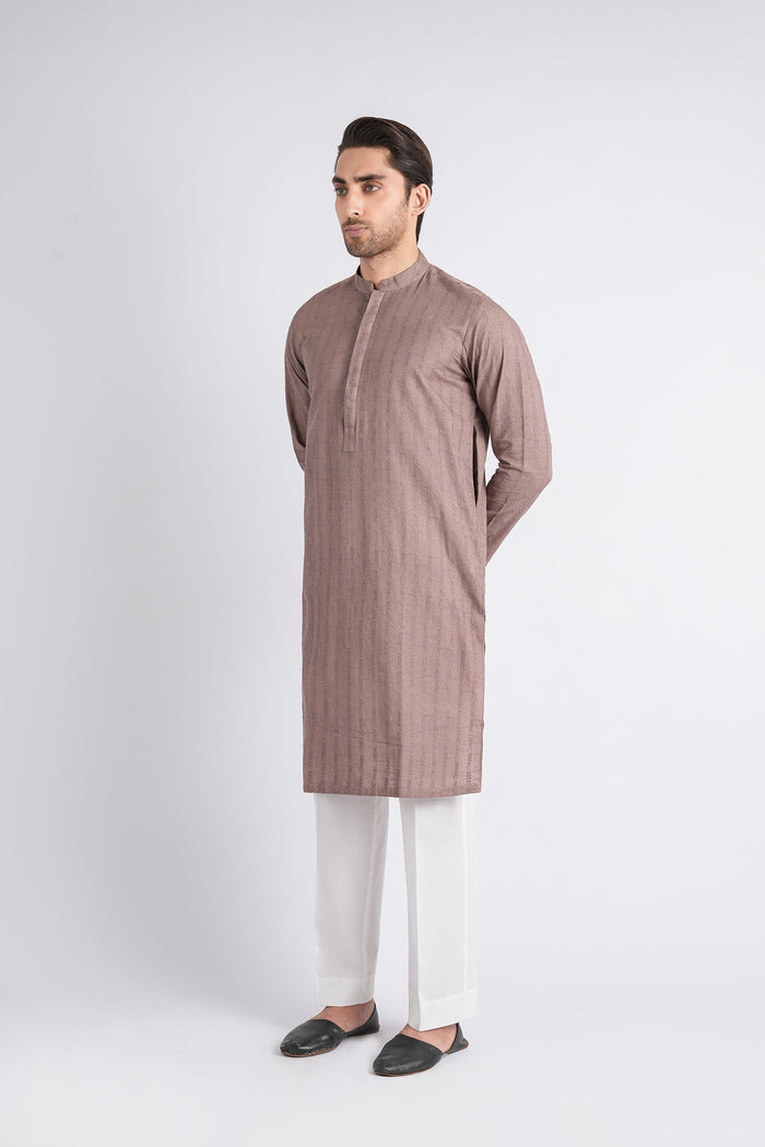 Embroidered-Kurta-Brown