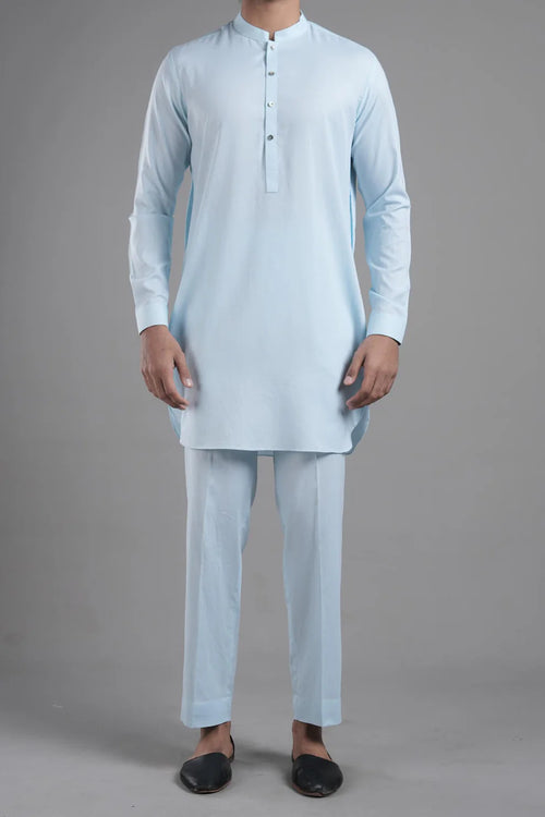 SHORT KURTA TROUSER SKY BLUE