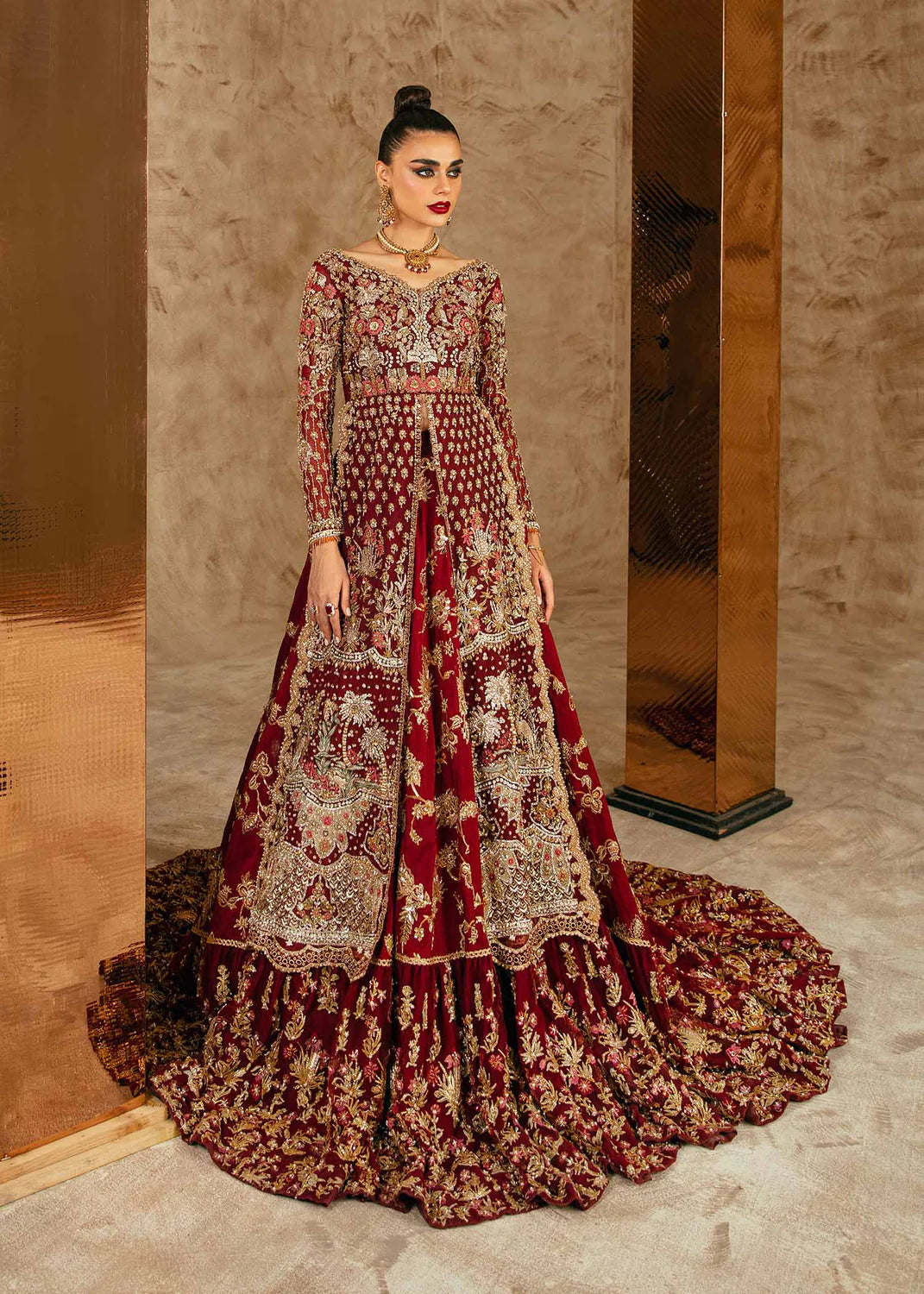 Maroon Golden Kameez Lehenga Pakistani Wedding Dresses, Bridal Wear | Wedding Dresses Collection Bridal Collection | Designer Wedding Dresses Bridal Wear Collection UY Collection Maroon Golden Kameez Lehenga Pakistani Wedding Dresses, Bridal Wear | Wedding Dresses Collection Bridal Collection | Designer Wedding Dresses Bridal Wear Collection UY Collection