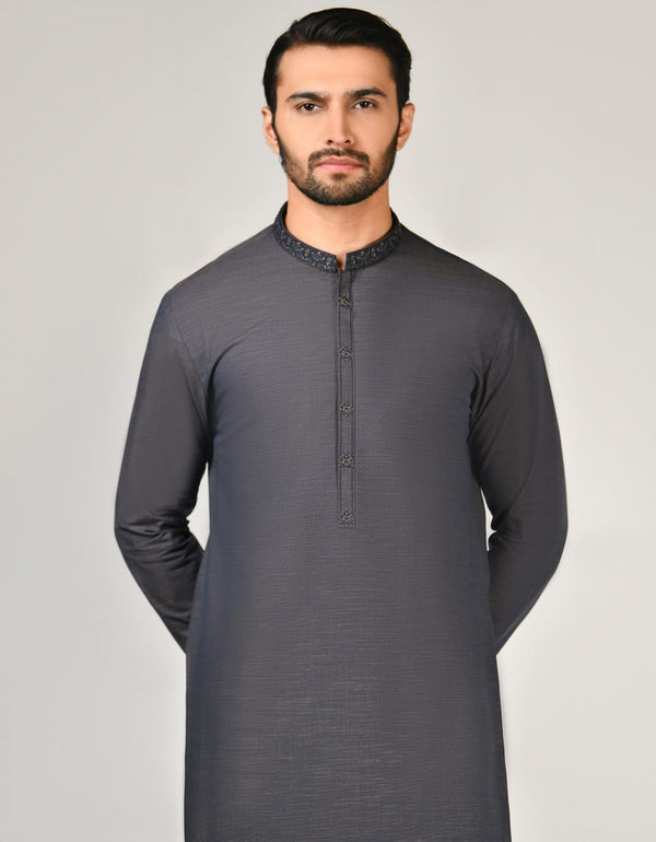 GREY COTTON KURTA