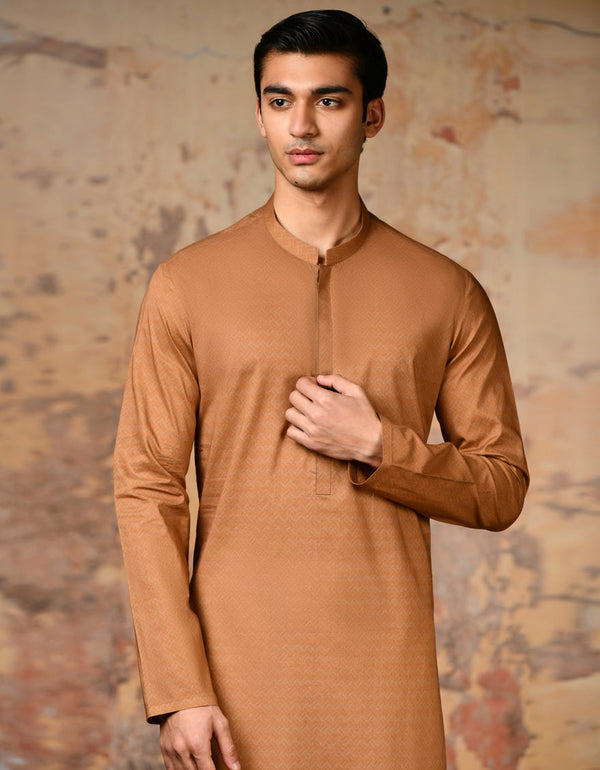 RUST COTTON KURTA