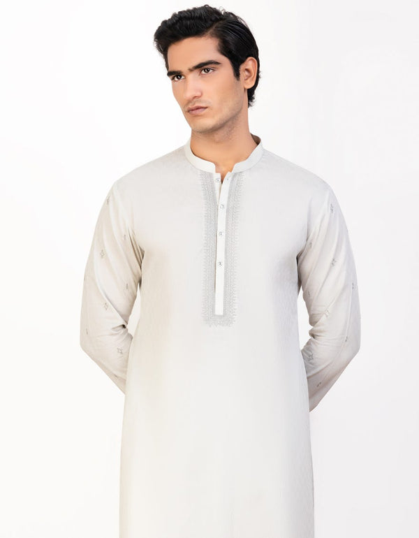 IVORY COTTON KURTA