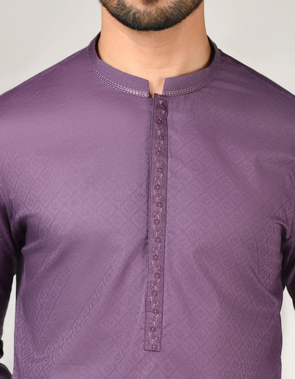 PURPLE COTTON KURTA