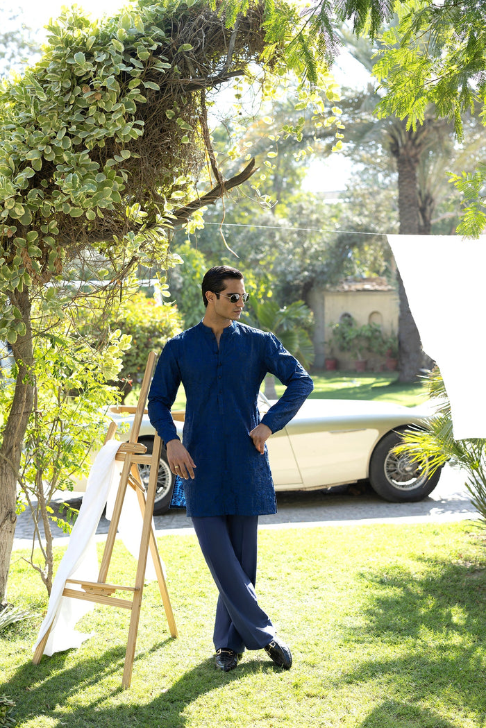 Electric Blue Deewan Kurta Pajama