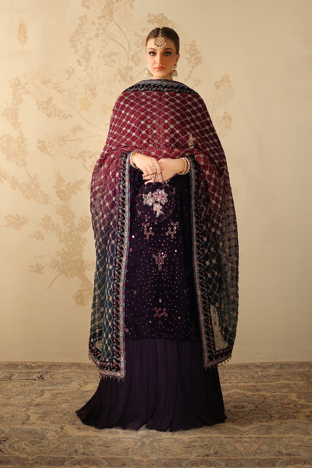 Embroidered Velvet UF-4319