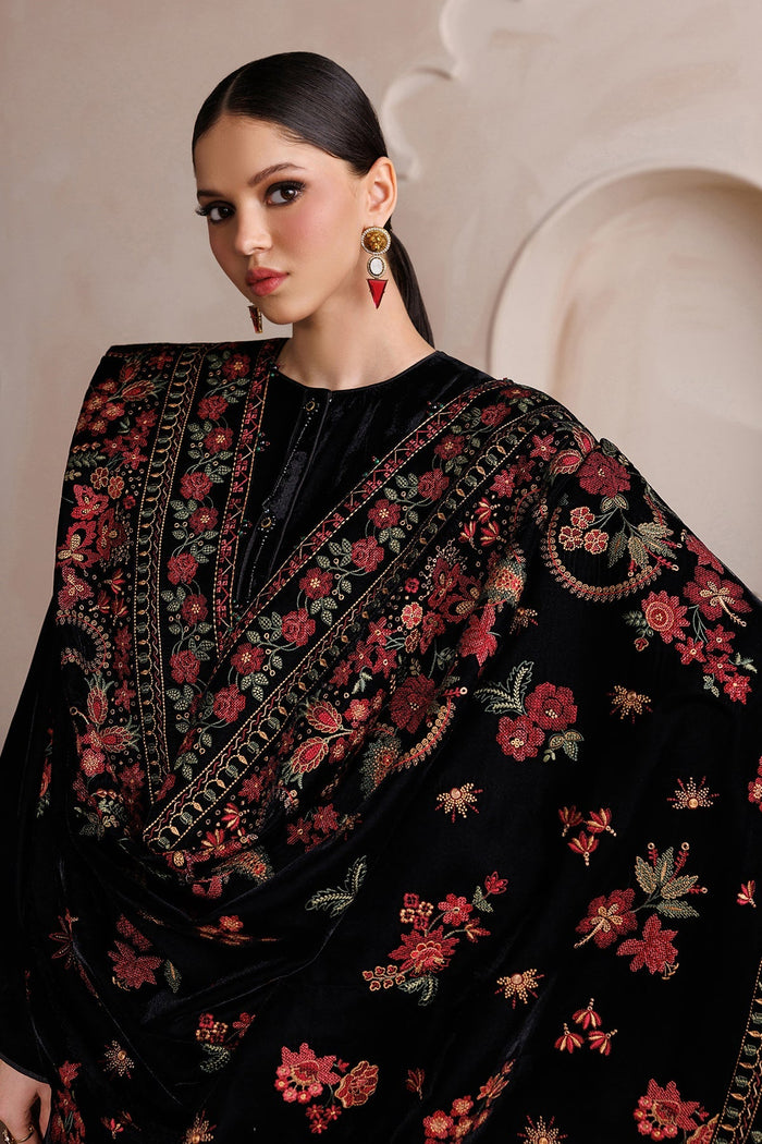Embroidered Velvet Shawl VS-67