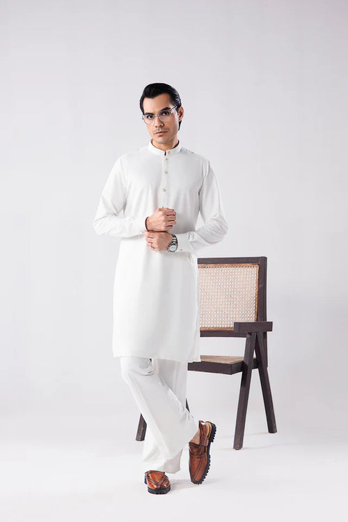 Off White wash n wear Kurta Pajama