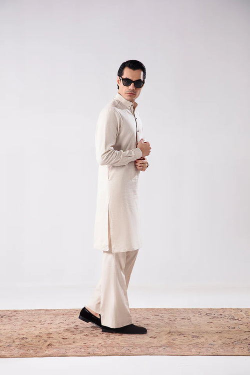 Beige linen Kurta Pajama