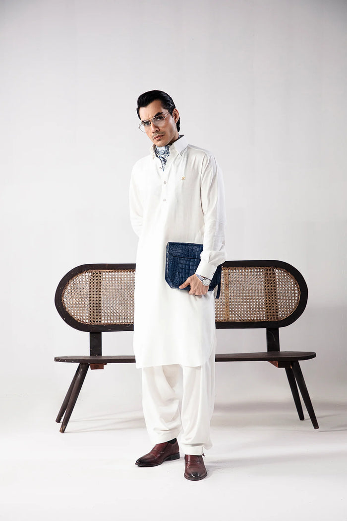 White Linen Shalwar Kameez