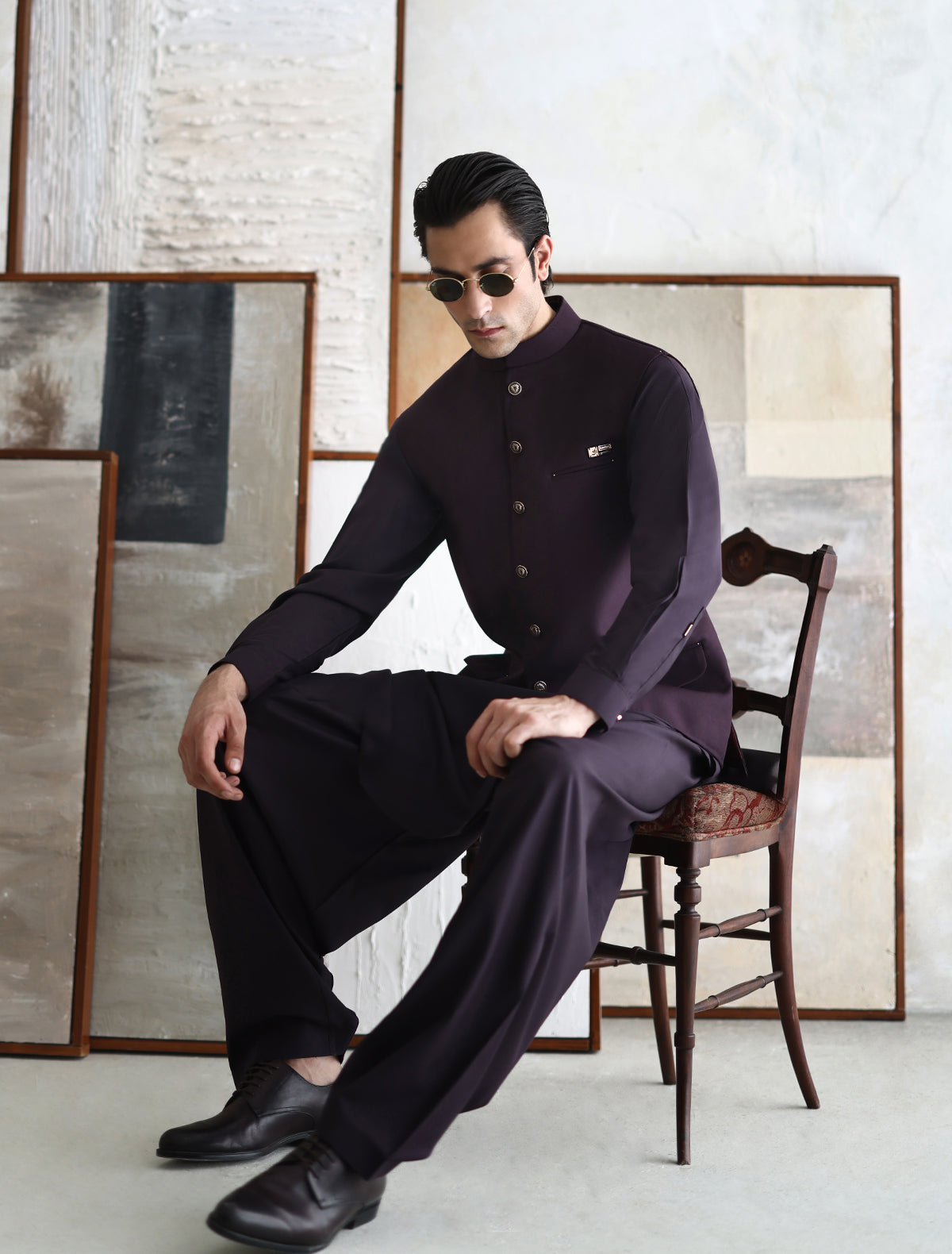 Maroon Monogram Waistcoat