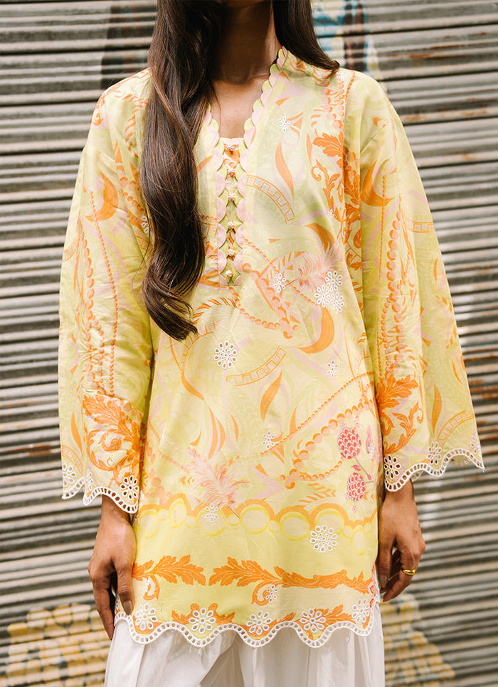 Printed Embroidered Kurta 17053