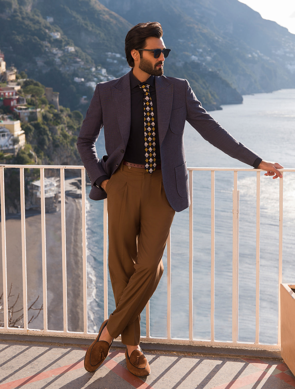 Blue Classic Two Buttons Jacket