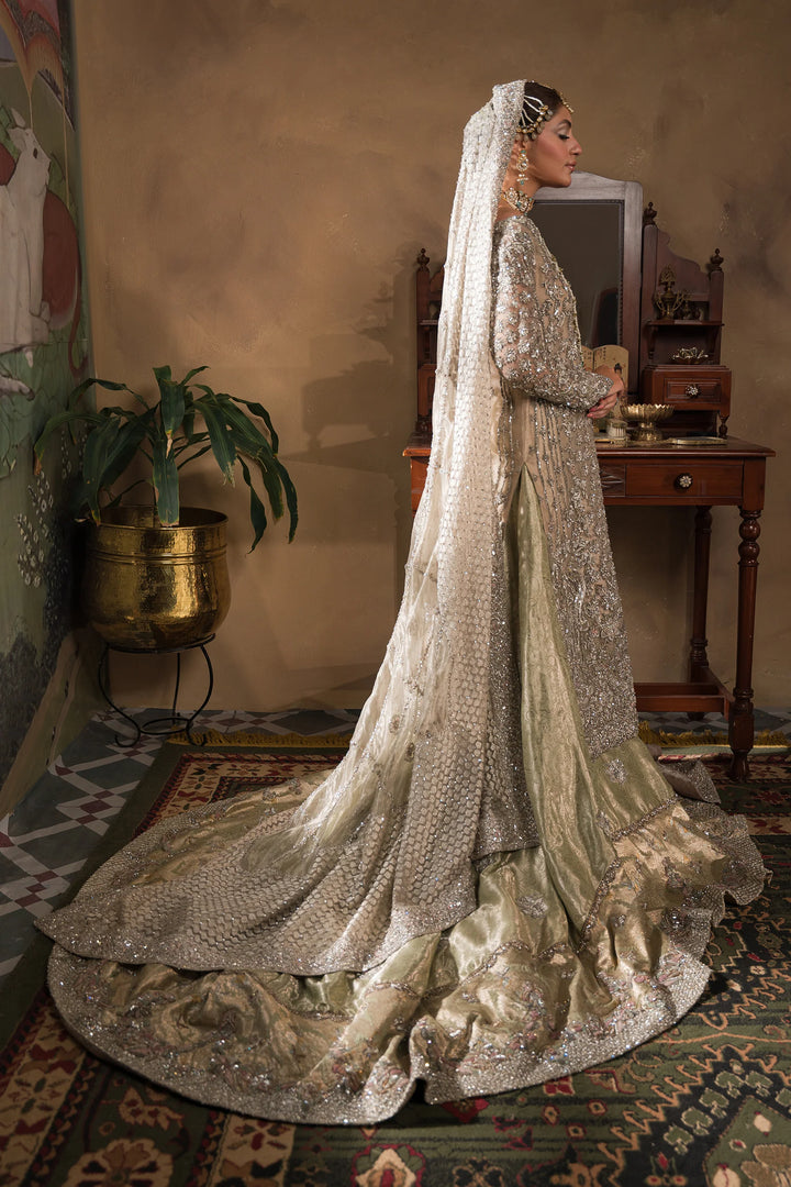 Silvery Champagne and Mint Farshi Lehnga Bridal (BR-12)