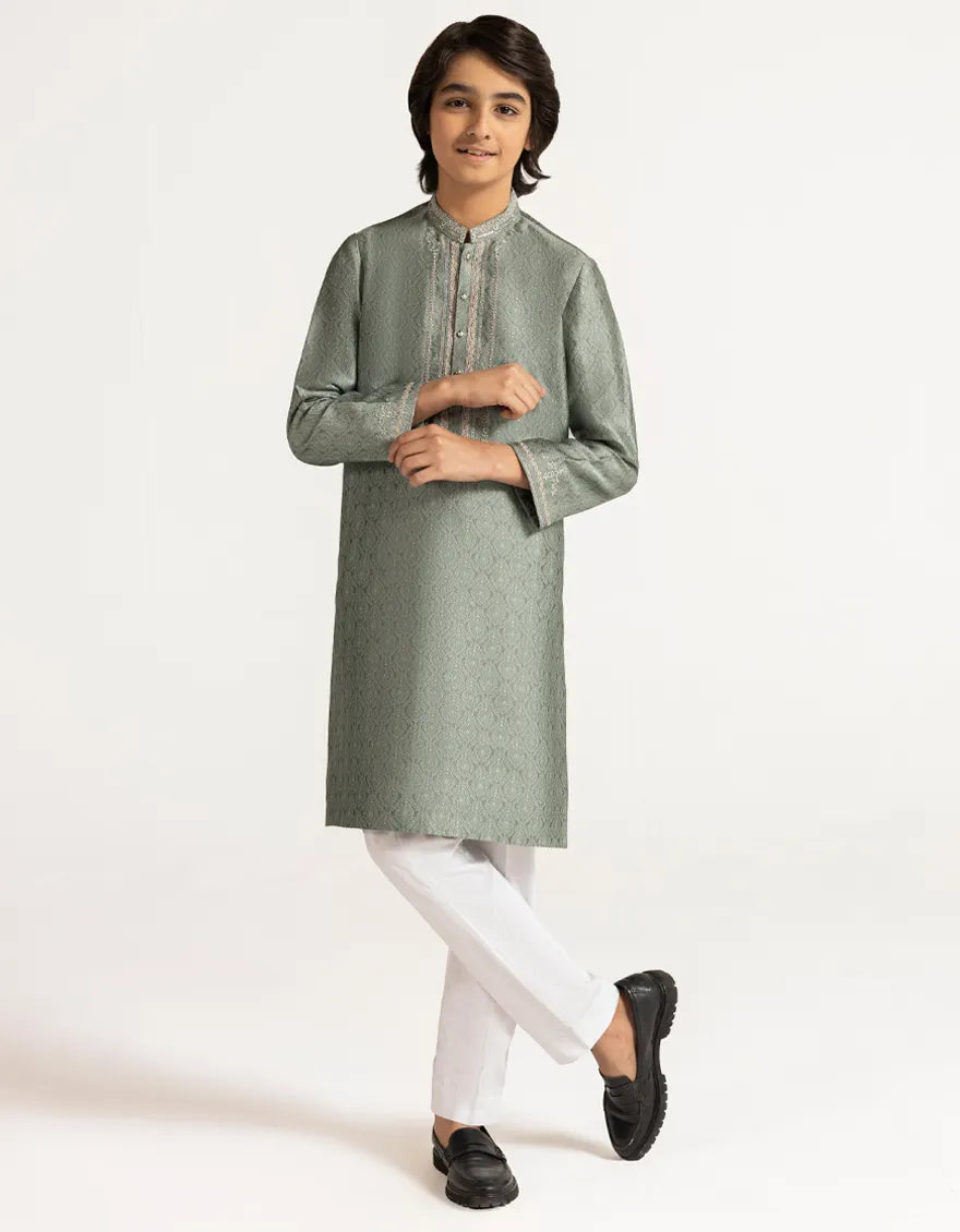 Mint Green Boys Formal Kurta