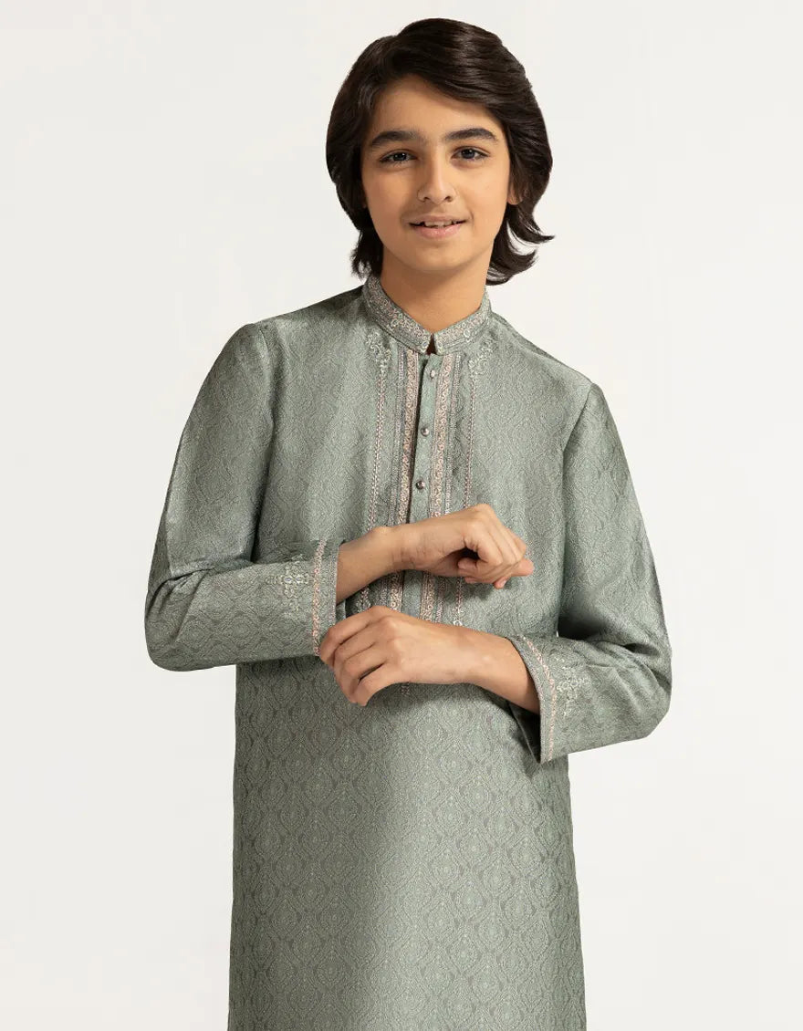 Mint Green Boys Formal Kurta
