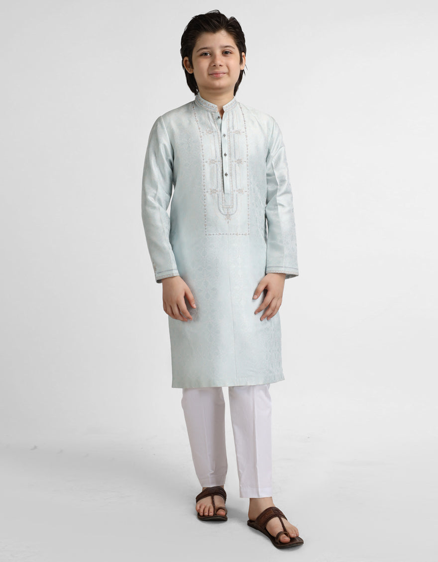 Ice Blue Boys Formal Kurta