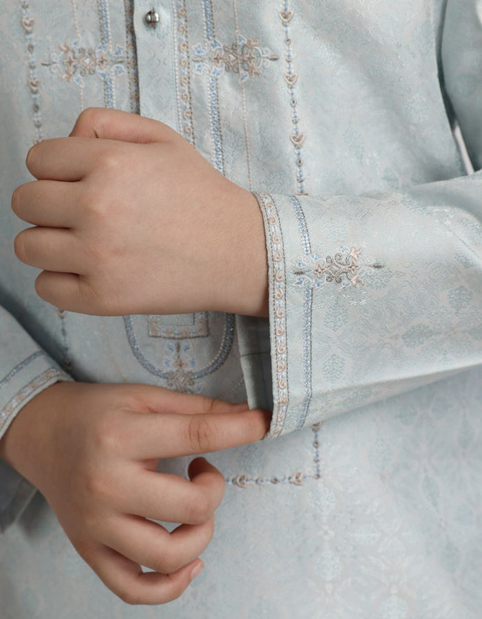 Ice Blue Boys Formal Kurta