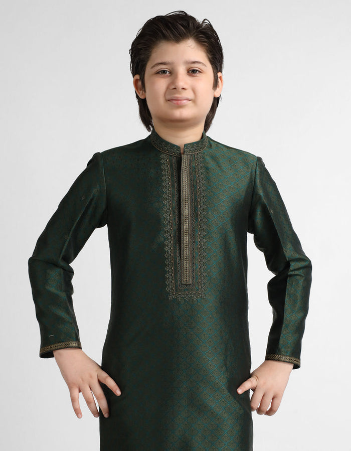 Green Boys Formal Kurta