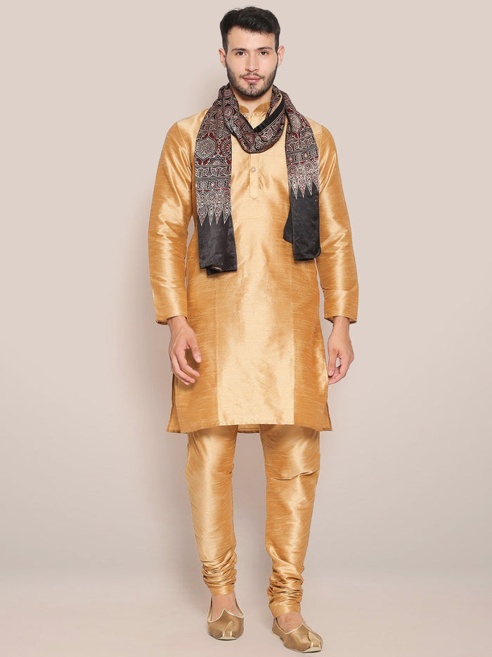Men's Black Ajrakh Stole