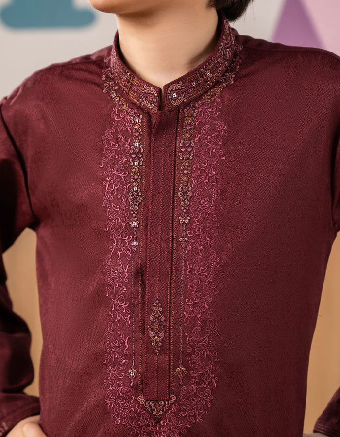 Maroon Boys Formal Kurta