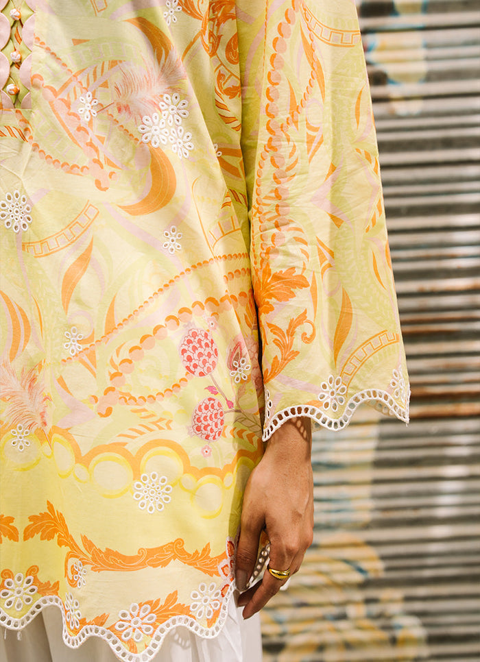 Printed Embroidered Kurta 17053