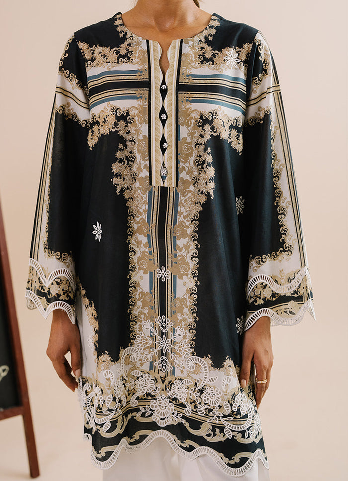 Printed Embroidered Kurta 17104