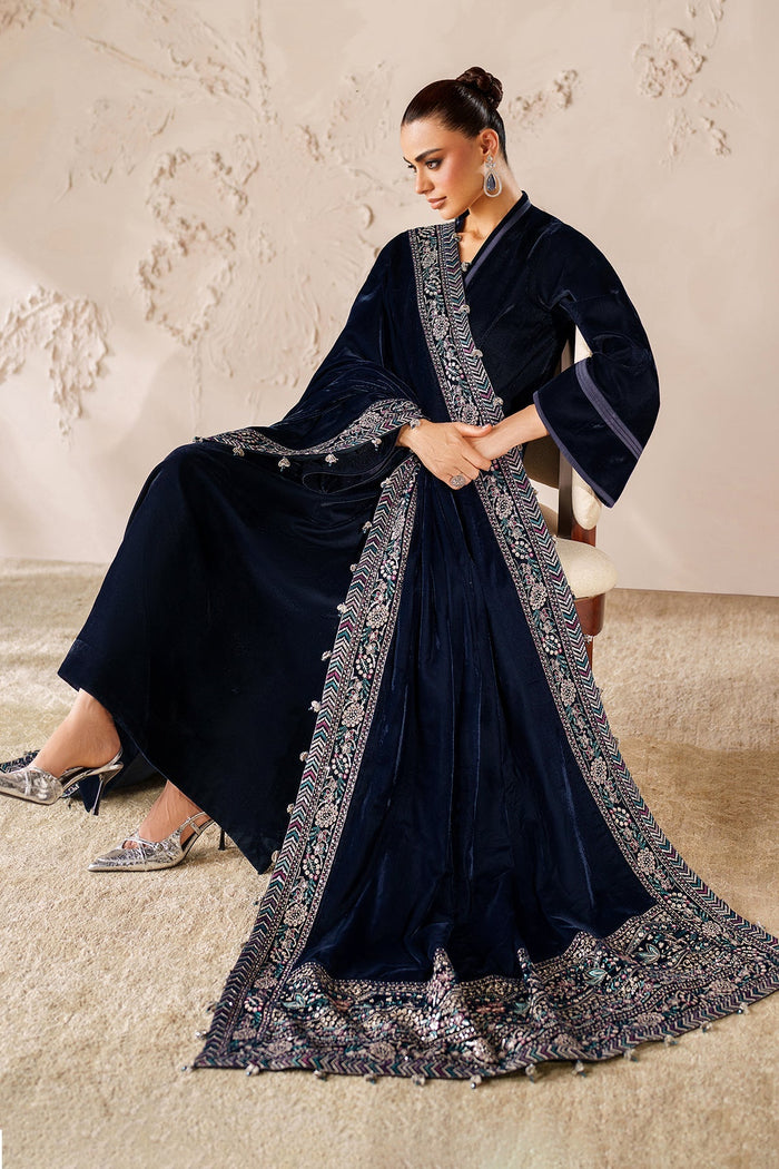 Embroidered Velvet Shawl VS-58