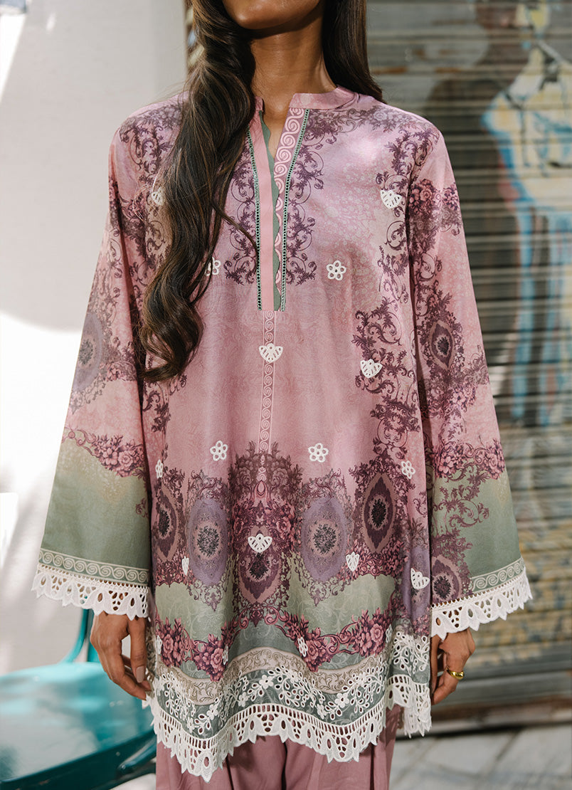 Printed Embroidered Co-ord Set 17038
