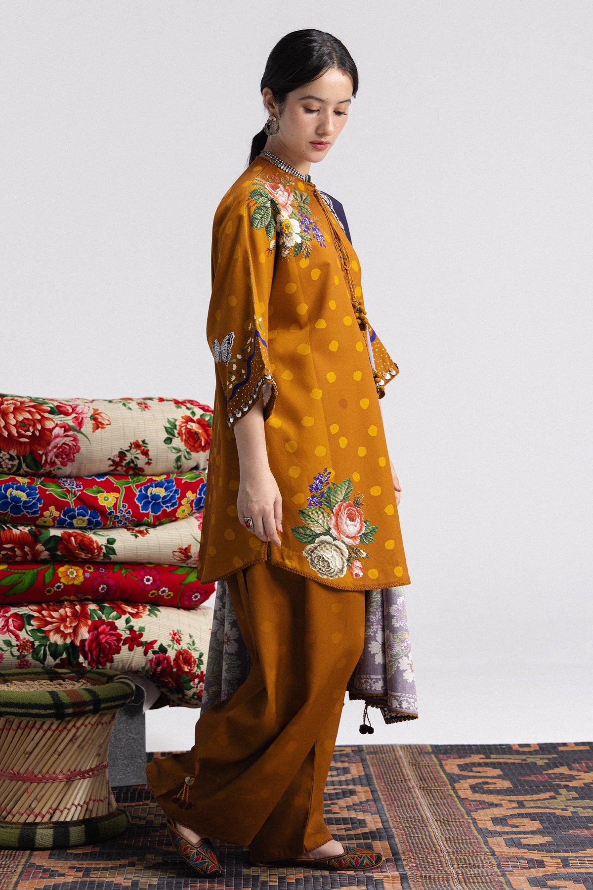 Amelia 5B 3 Piece Printed Linen
