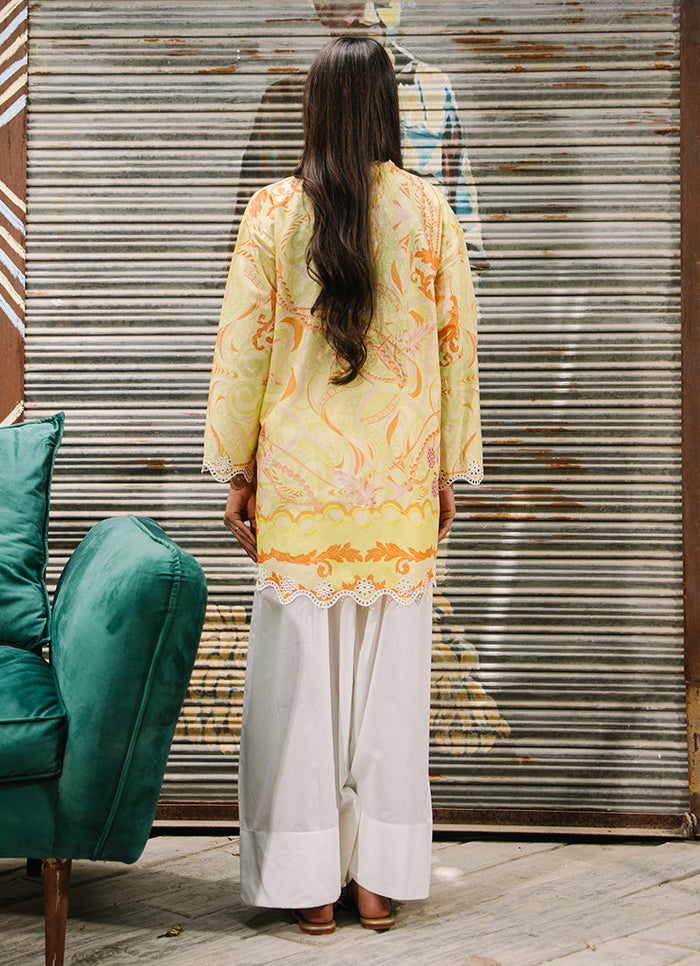 Printed Embroidered Kurta 17053