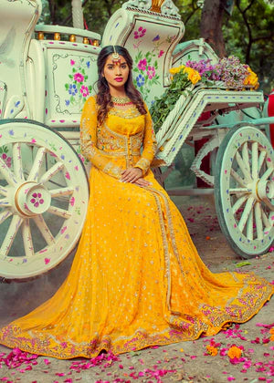 Yellow Mendhi Mayun Dress