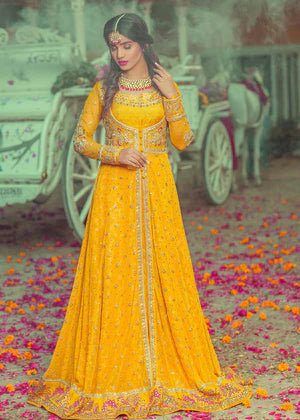 Yellow Mendhi Mayun Dress