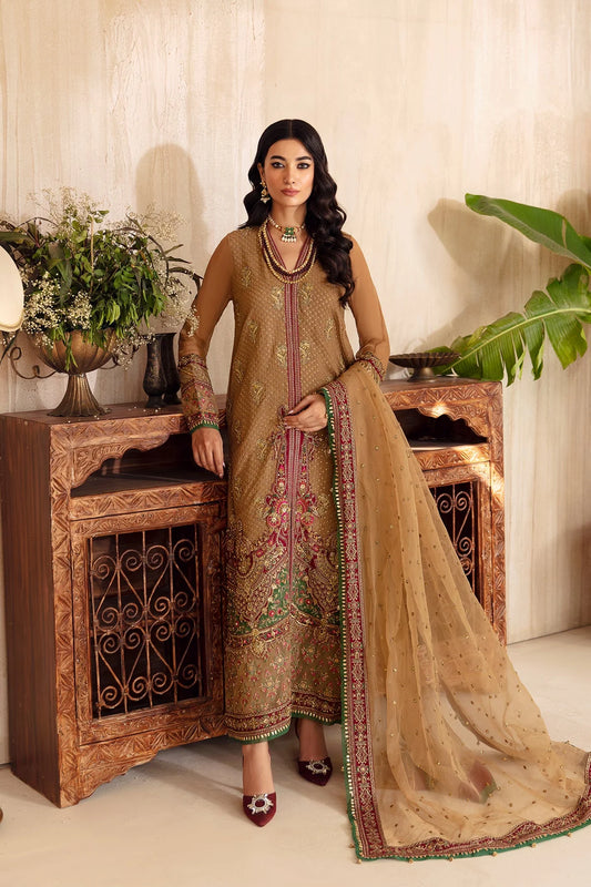 3-PC Embroidered Shirt & Formal Chiffon Dupatta DJ4-07