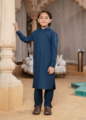 Blue Navy- Handcrafted Kurta Trouser -Boys