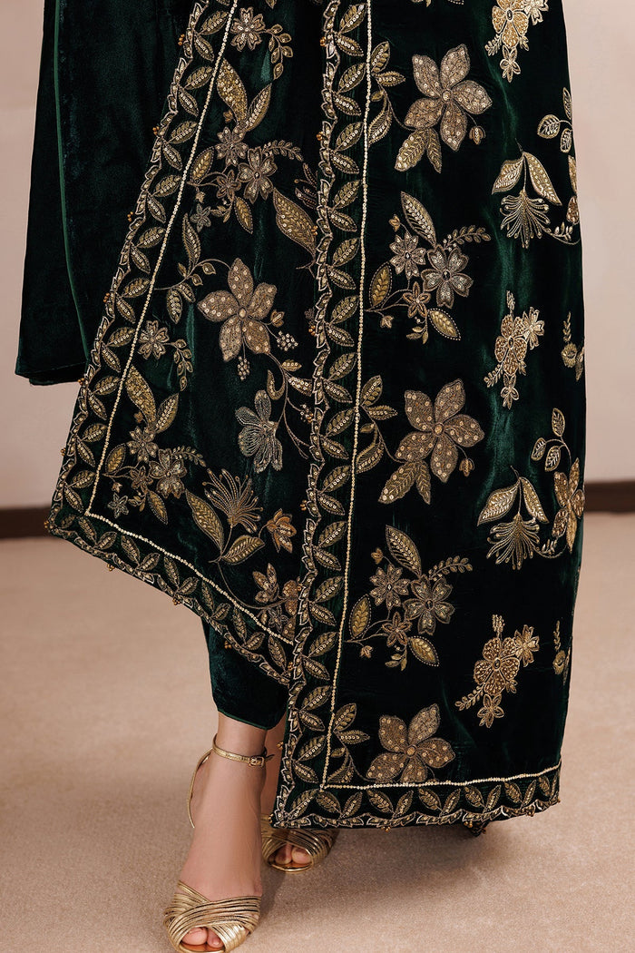 Embroidered Velvet Shawl VS-65