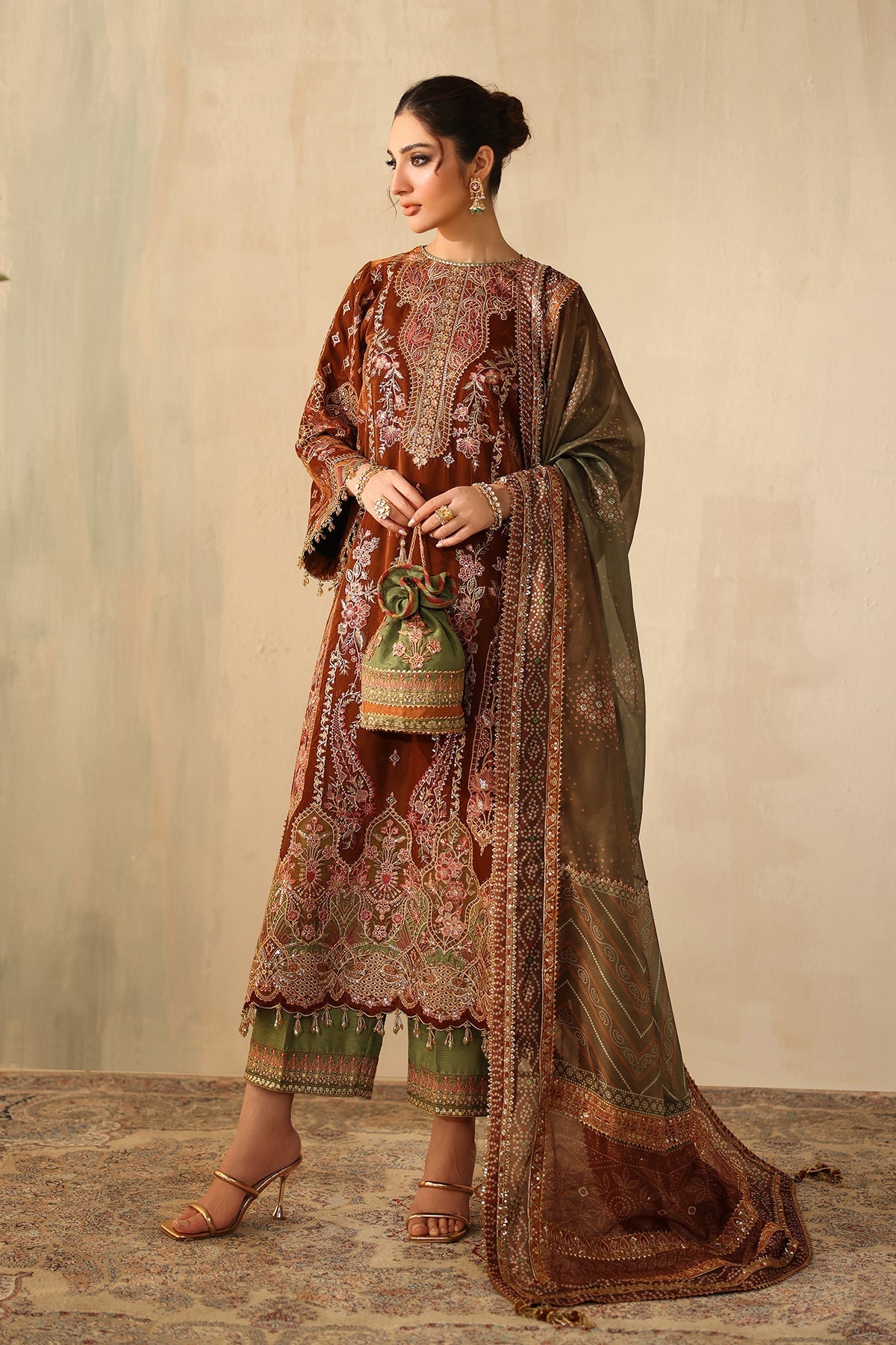 Embroidered Velvet UF-4317