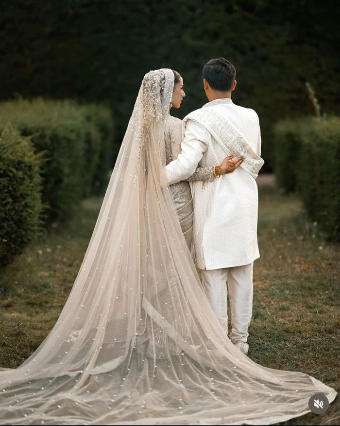 Pearl Embellished Bridal Veil