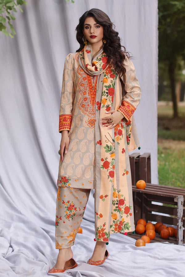 3-PC Printed Khaddar Collection CPW4-13