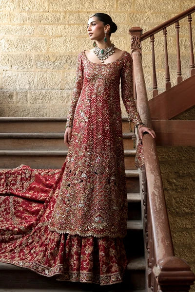 Aileen | Sunia Manahil Bridal Lehenga with Dual Dupattas
