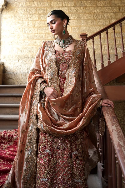 Aileen | Sunia Manahil Bridal Lehenga with Dual Dupattas