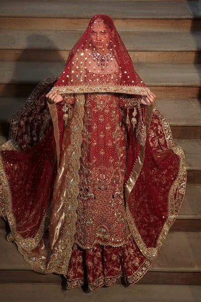 Aileen | Sunia Manahil Bridal Lehenga with Dual Dupattas