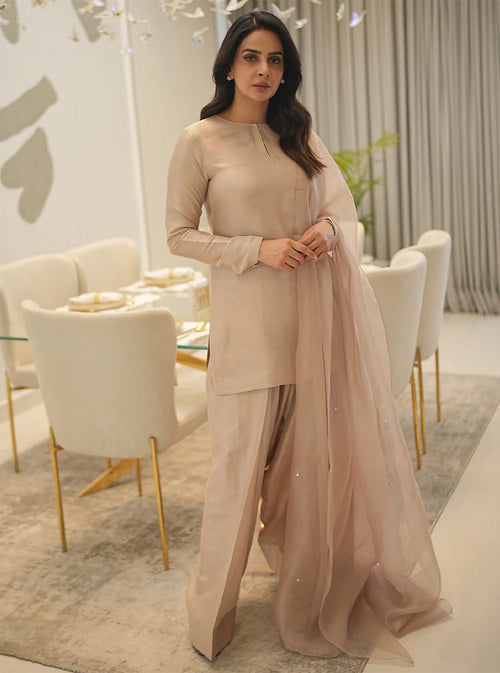 Nisa - with Farshi Shalwar - 3 Piece